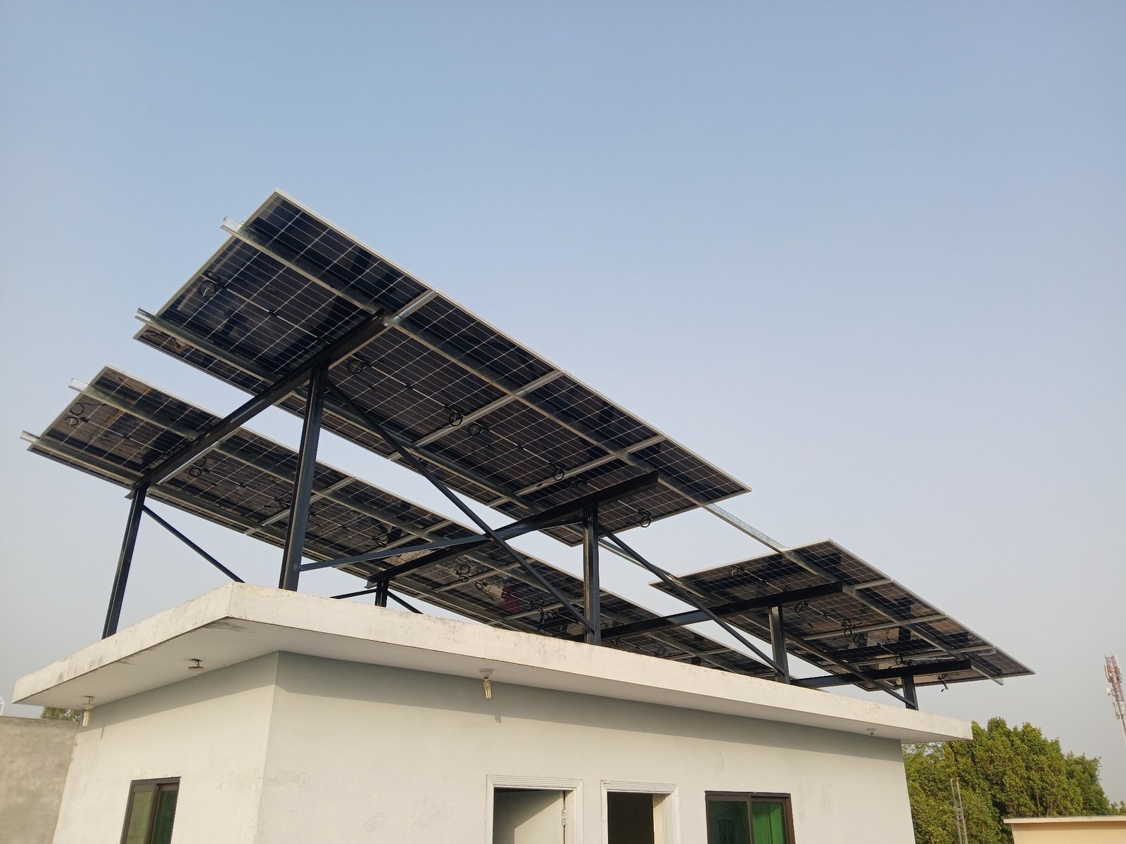 Solar panels on rooftop